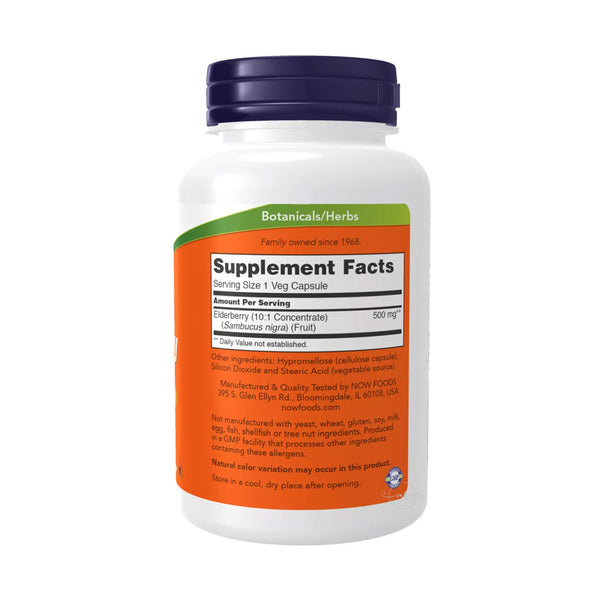 NOW Foods Elderberry - 500mg  - 120 vcaps
