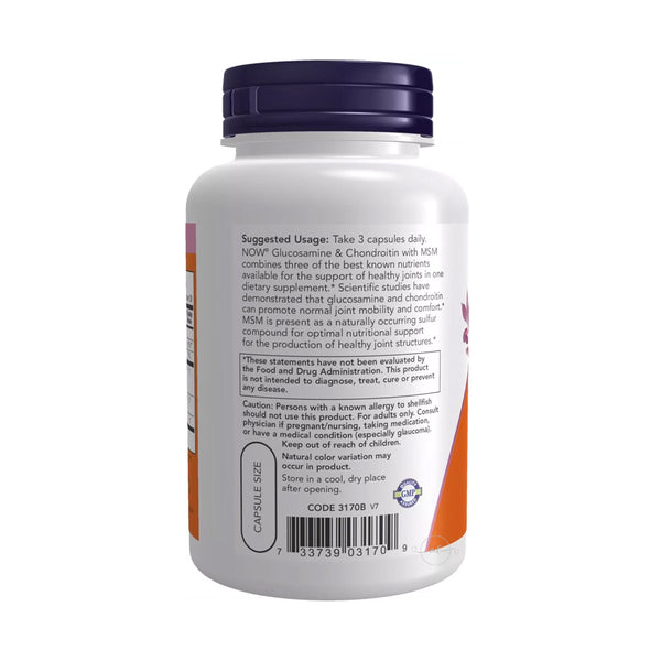 NOW Foods Glucosamine & Chondroitin with MSM  - 90 caps
