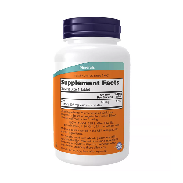 Now Foods Zinc 50 mg / 250 vegetarian tablets