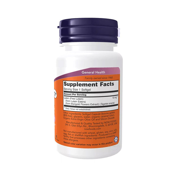 NOW Foods Lutein - 10mg  - 120 softgels