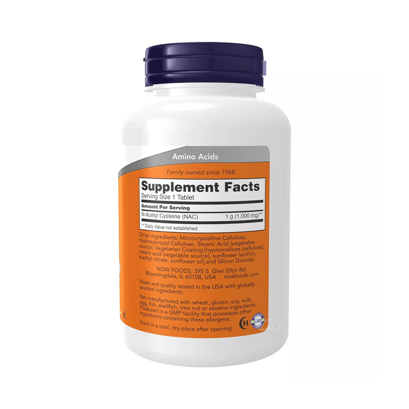 Now Foods NAC – N-Acetylcysteine 1000 mg – 120 tablets