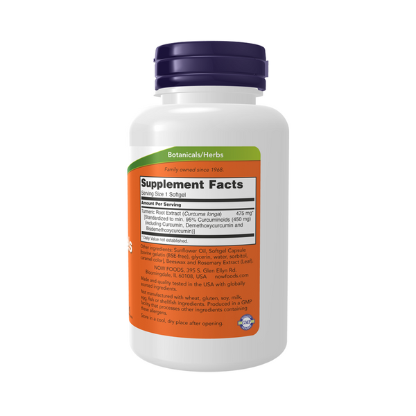 Now Foods Turmeric TURMERIC EXTRACT Curcumin 95%