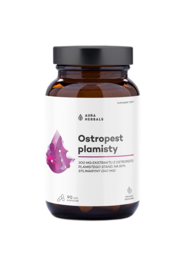 Aura Herbals MILK THISTLE Extract SILYMARIN 80% LIVER DIGESTION, 90 capsules