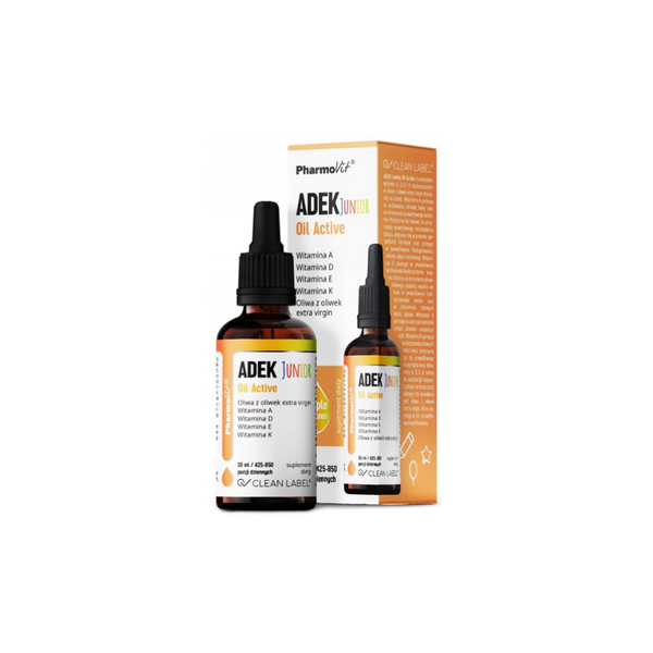 PharmoVit ADEK Junior Complex of vitamins A, D, E and K for children 30 ml / 850 drops / 450-850 daily portions