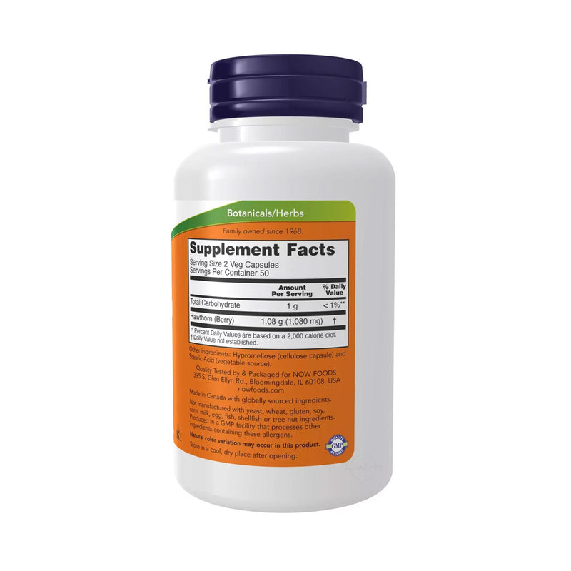 NOW Foods Hawthorn Berry, 540mg  - 100 vcaps