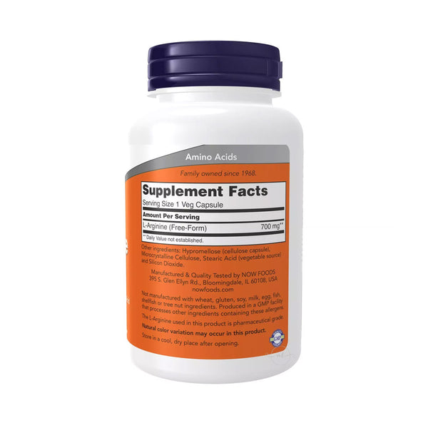 NOW Foods L-Arginine - 700mg  - 180 vcaps