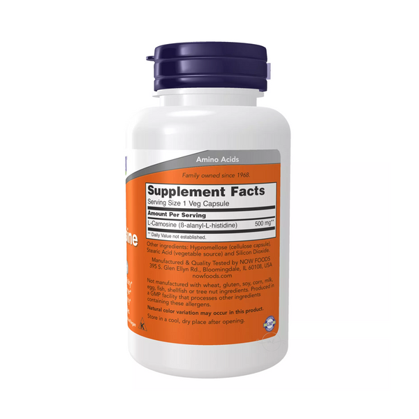 Now Foods L-Carnosine – L-carnosine 500 mg/100 vegetarian capsules