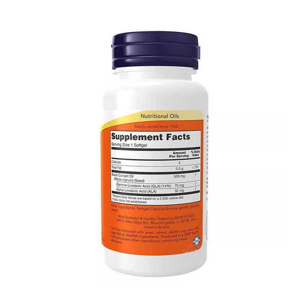 Now Foods Black Currant Oil 500 mg / 100 vegetarian capsules