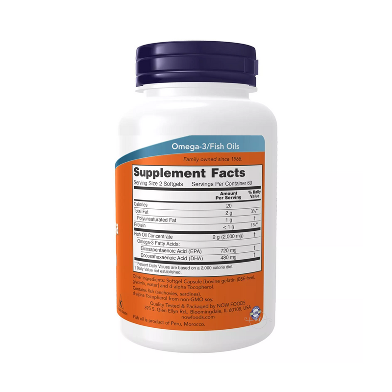 Now Foods Super Omega EPA double power 360 EPA / 240 DHA – 120 gel capsules