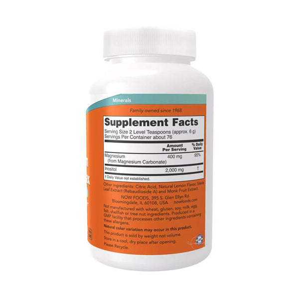 NOW Foods Magnesium Inositol Relax Powder  - 454 grams