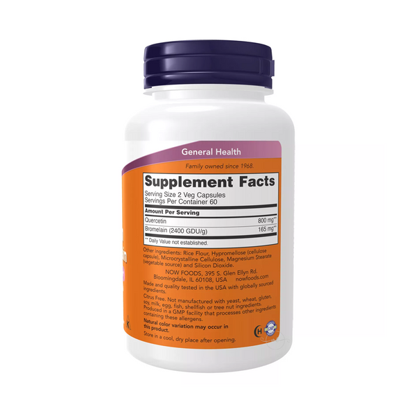 Now Foods Quercetin & Bromelain 120 vegetarian capsules