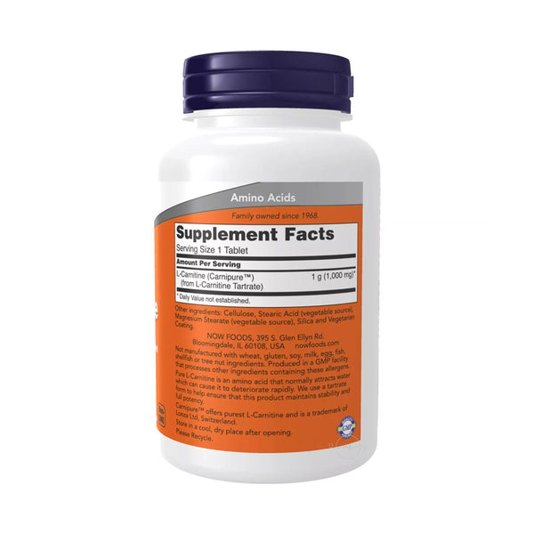 NOW Foods L-Carnitine - 1000mg  - 50 tablets