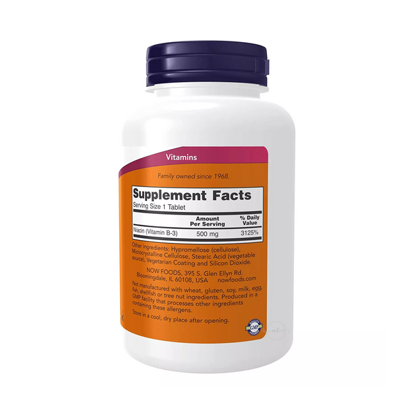 Now Foods VITAMIN B3 (NIACIN) 500 mg / 250 tablets