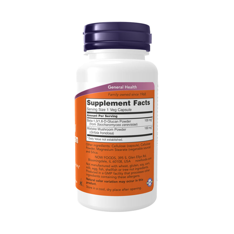 NOW Foods Beta - 1,3/1,6-D-Glucan, 100mg  - 90 vcaps