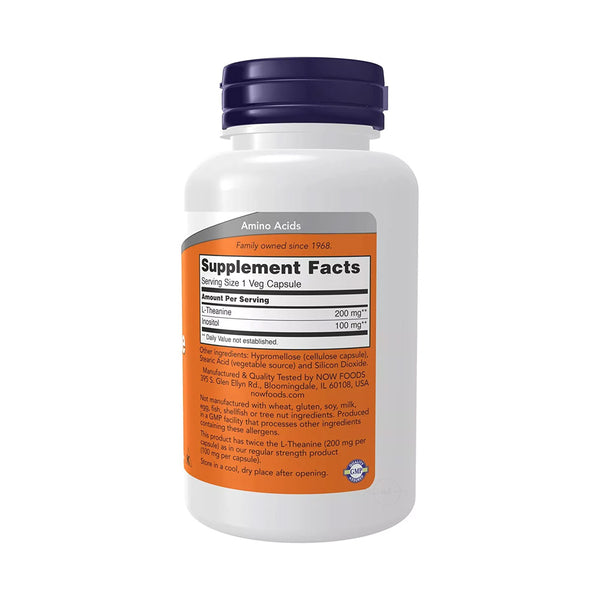 NOW Foods Double Strength L-Theanine - 200mg  - 120 vcaps