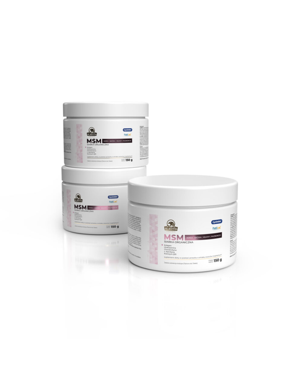 SLAVITO MSM organic sulfur - Bones, skin, hair, nails  powder, 150 g - recommended by Dr H. Czerniak