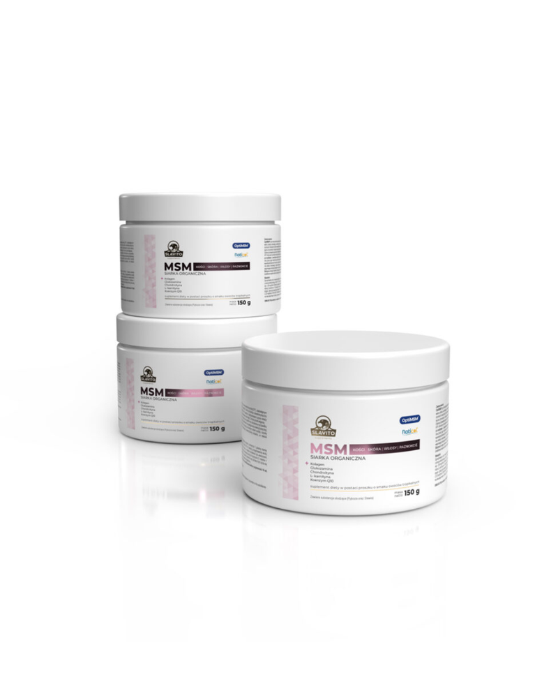 SLAVITO MSM organic sulfur - Bones, skin, hair, nails  powder, 150 g - recommended by Dr H. Czerniak