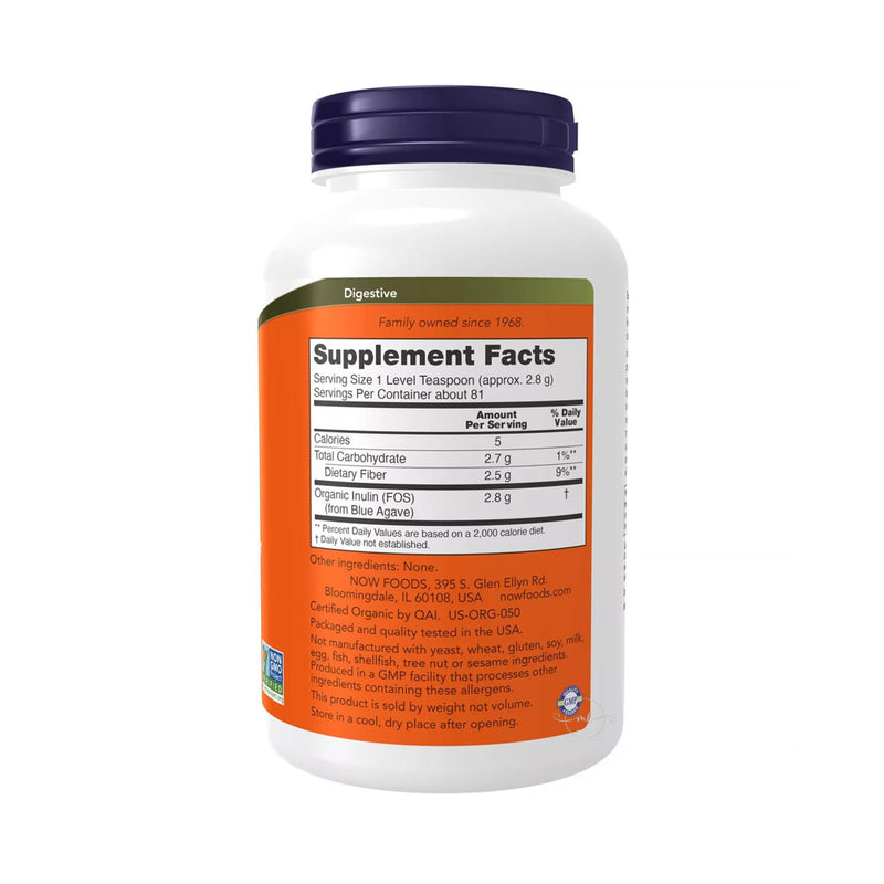 NOW Foods Inulin Prebiotic Pure Powder  - 227 grams