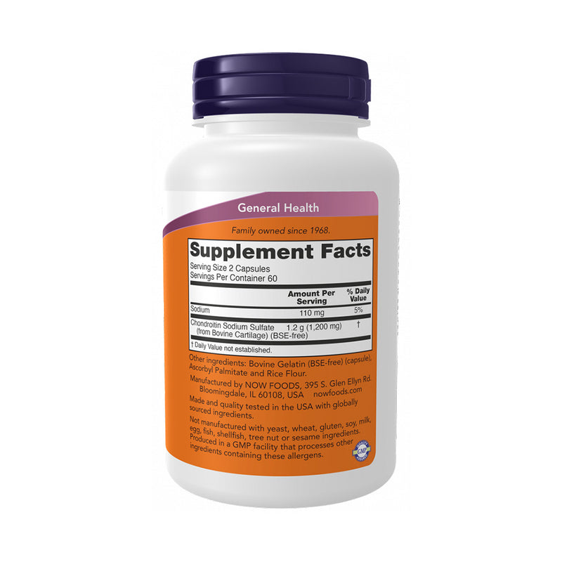 NOW Foods Chondroitin Sulfate, 600mg  - 120 caps