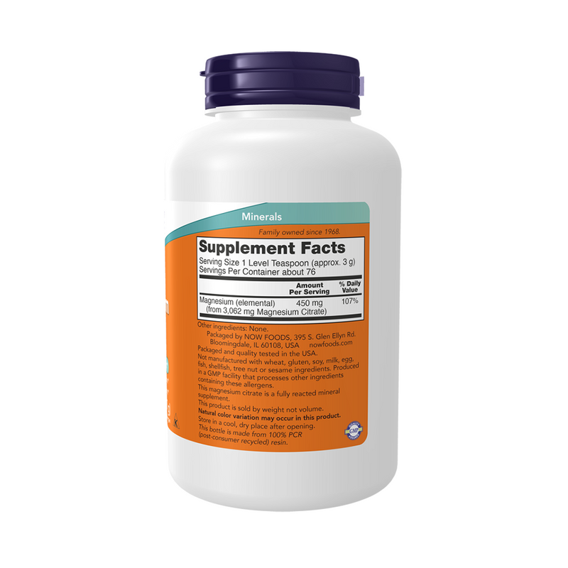 Now Foods Magnesium Citrate powder 227 grams