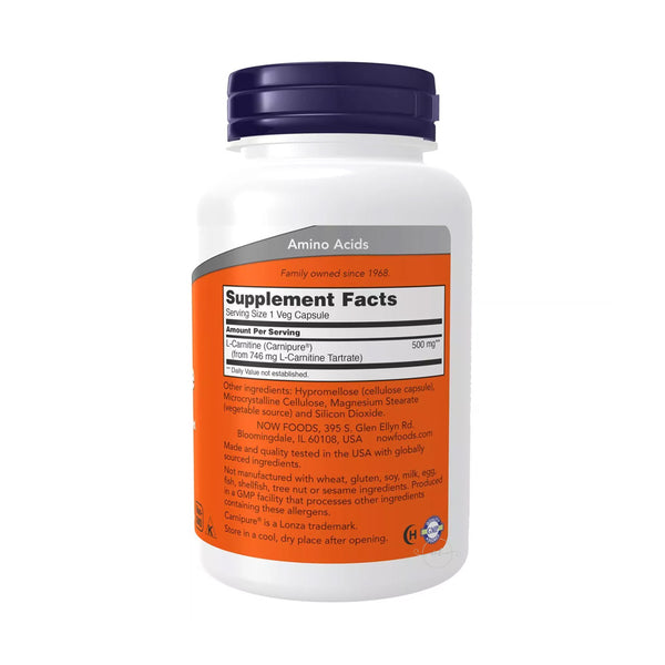 NOW Foods L-Carnitine - 500mg  - 180 vcaps
