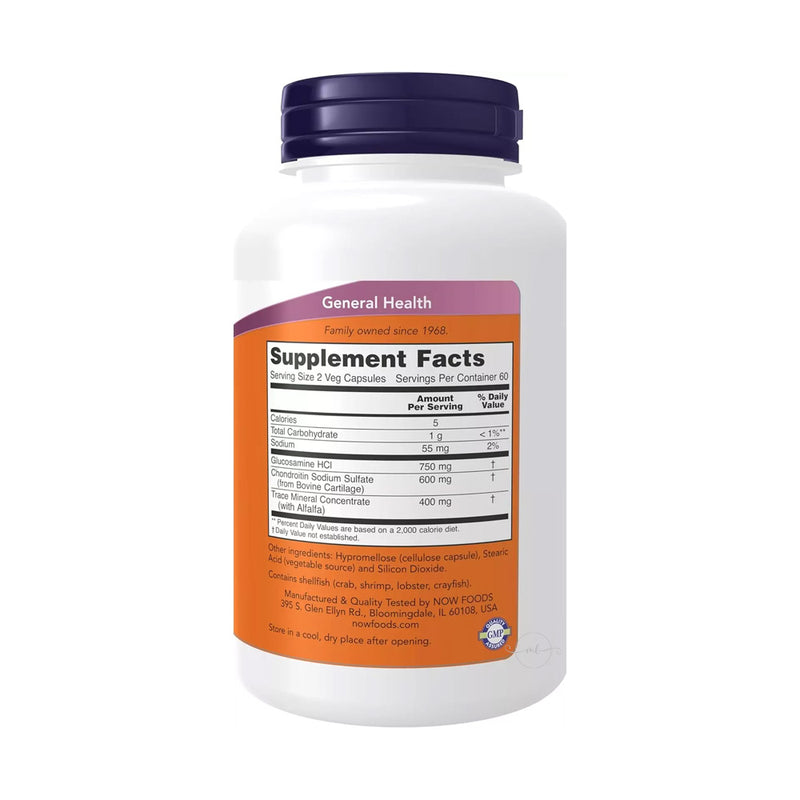 NOW Foods Glucosamine & Chondroitin with Trace Mineral Concentrate  - 120 caps