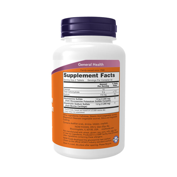 NOW Foods Glucosamine & Chondroitin Extra Strength  - 60 tablets