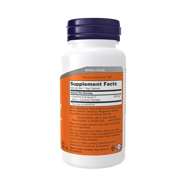 NOW Foods L-Carnitine - 500mg  - 60 vcaps