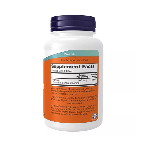 Now Foods SELENIUM L-selenomethionine 100 mcg / 250 tablets