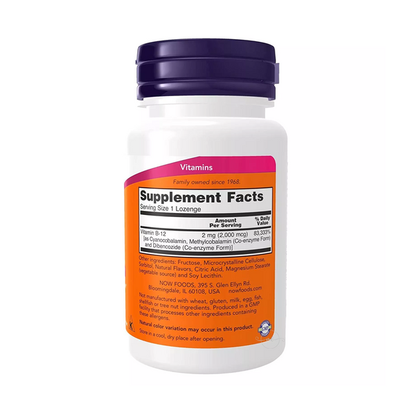 Now Foods Vitamin B-12 2000 mcg / 100 lozenges