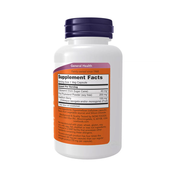 NOW Foods Policosanol - 40mg Extra Strength  - 90 vcaps