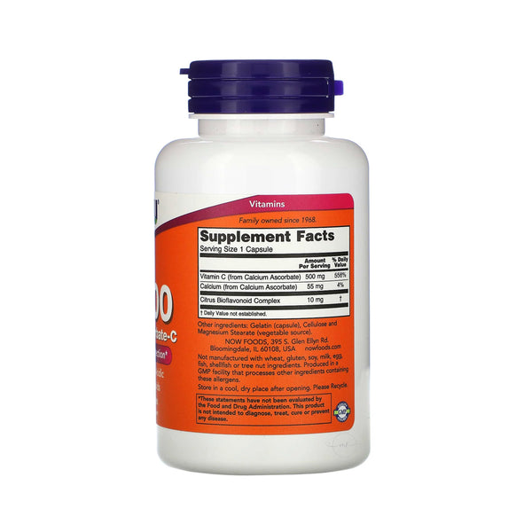 NOW Foods Vitamin C-500 Calcium Ascorbate-C  - 100 caps