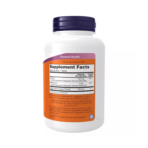 Now Foods Apple Cider Vinegar, Extra Strength 750 mg 180 tablets