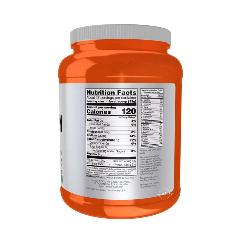 NOW Foods Pea Protein - Unflavored  - 907 grams