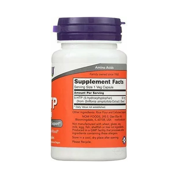 NOW Foods 5-HTP - 50mg  - 30 vcaps