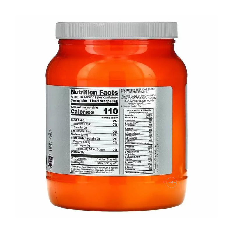 NOW Foods Bone Broth, Beef Powder  - 544 grams