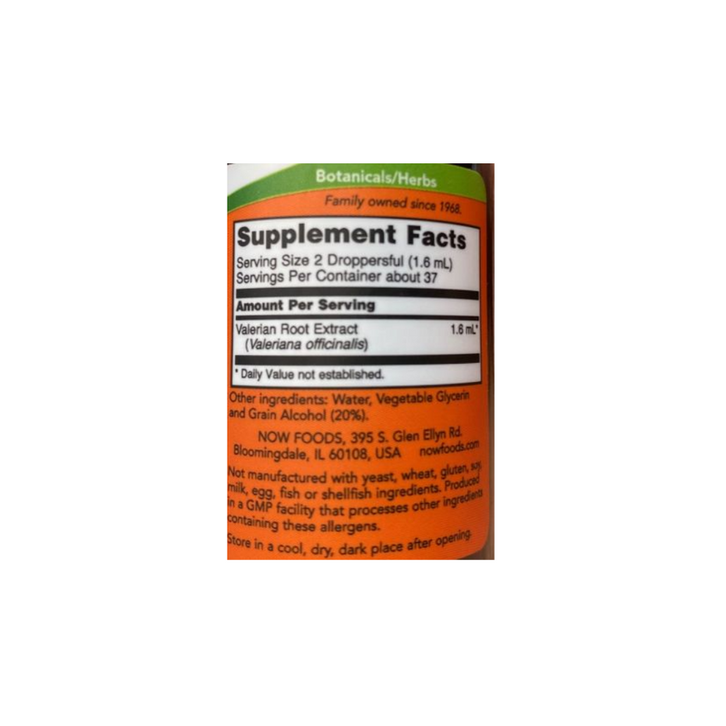 Now Foods Valerian (Valerian) extract drops 59 ml