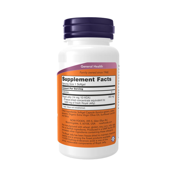 NOW Foods Royal Jelly - 1000mg Equivalency  - 60 softgels