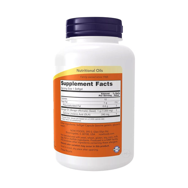 NOW Foods Borage Oil - 1000mg  - 120 softgels