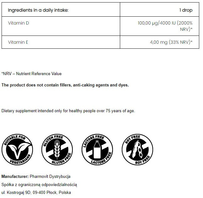 PharmoVit D3-Vit Vitamin D3 4000 IU 30 ml / 850 drops / 850 daily portions