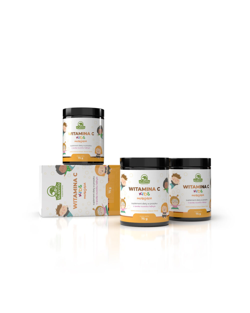 Slavito Vitamin C Kids,  powder with forest fruit juice, 75g - recommended by Dr H. Czerniak