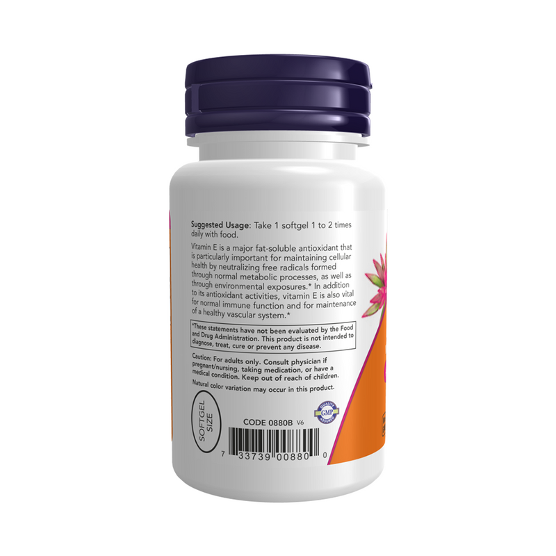 Now Foods Vitamin E-200 TOCOFEROL MIX 100 gel capsules