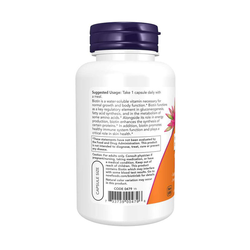 NOW Foods Biotin - 10mg Extra Strength  - 120 vcaps