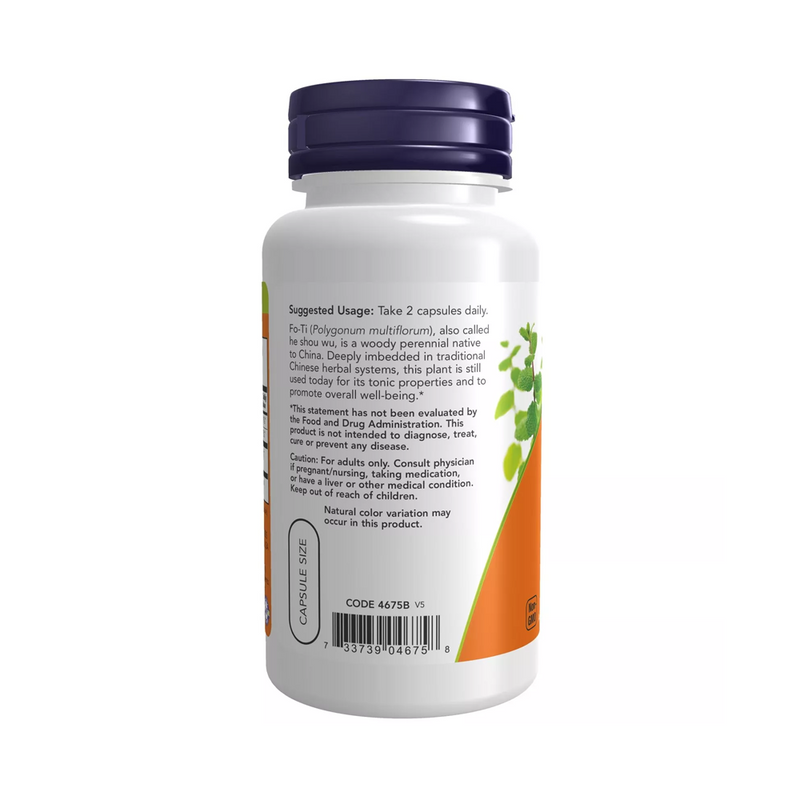Now Foods Fo-Ti Multifloral He Shou Wu, 560 mg 100 capsules