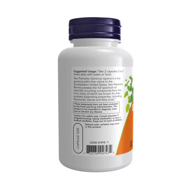 NOW Foods Saw Palmetto Berries - 550mg  - 100 vcaps