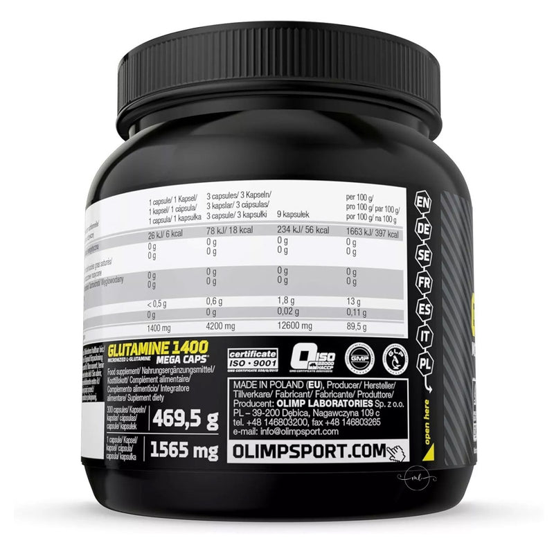 Olimp Nutrition Glutamine Mega Caps - Glutamine Mega Caps  - 300 caps