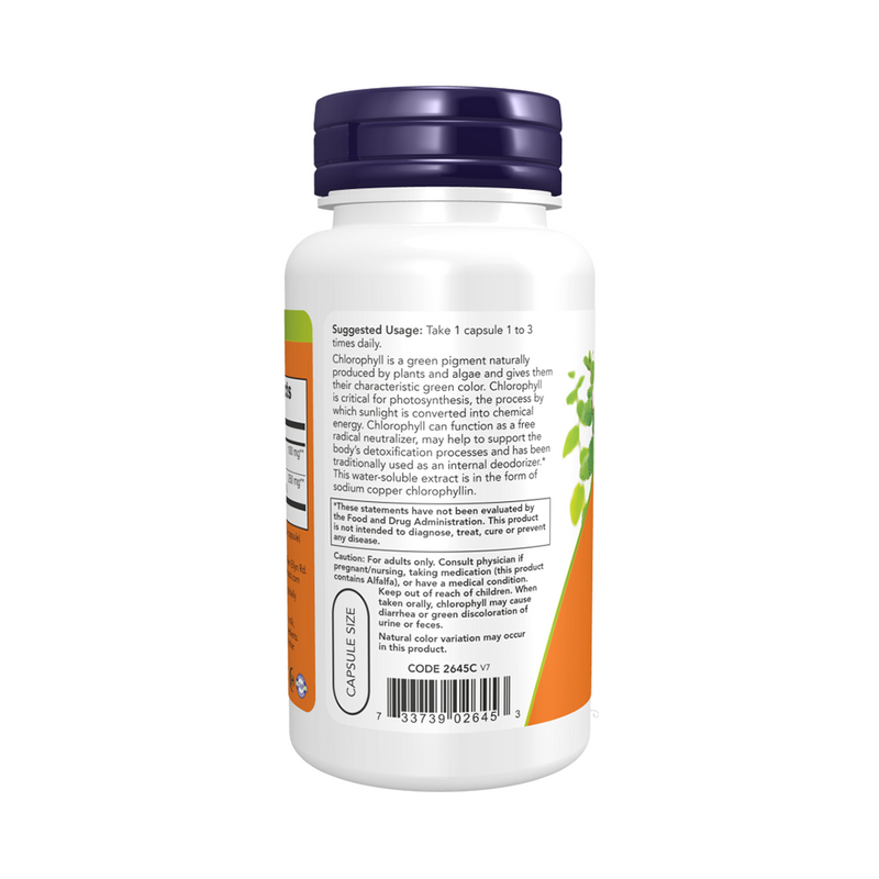 Now Foods CHLOROPHYLL 100 mg / 90 vegetarian capsules