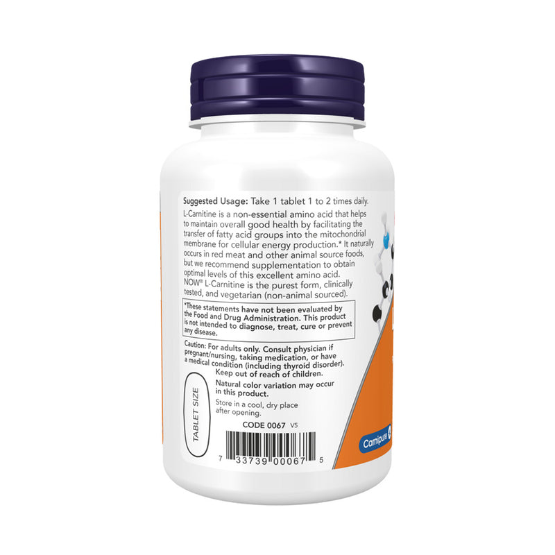 NOW Foods L-Carnitine - 1000mg  - 50 tablets