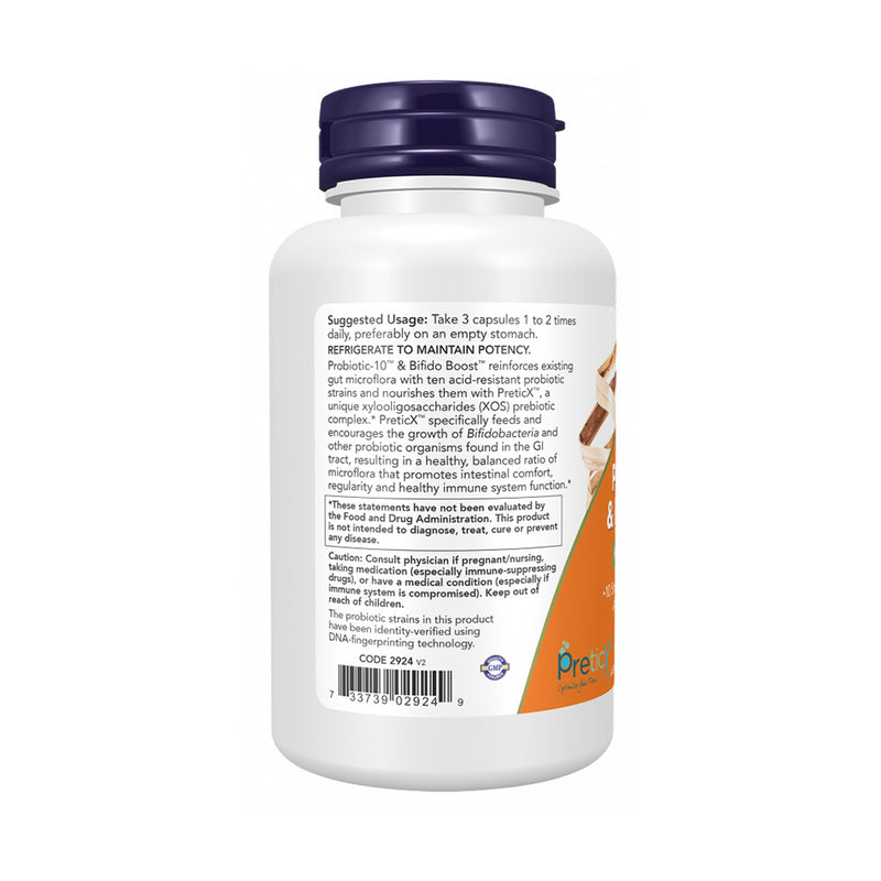 NOW Foods Probiotic-10 & Bifido Boost  - 90 vcaps