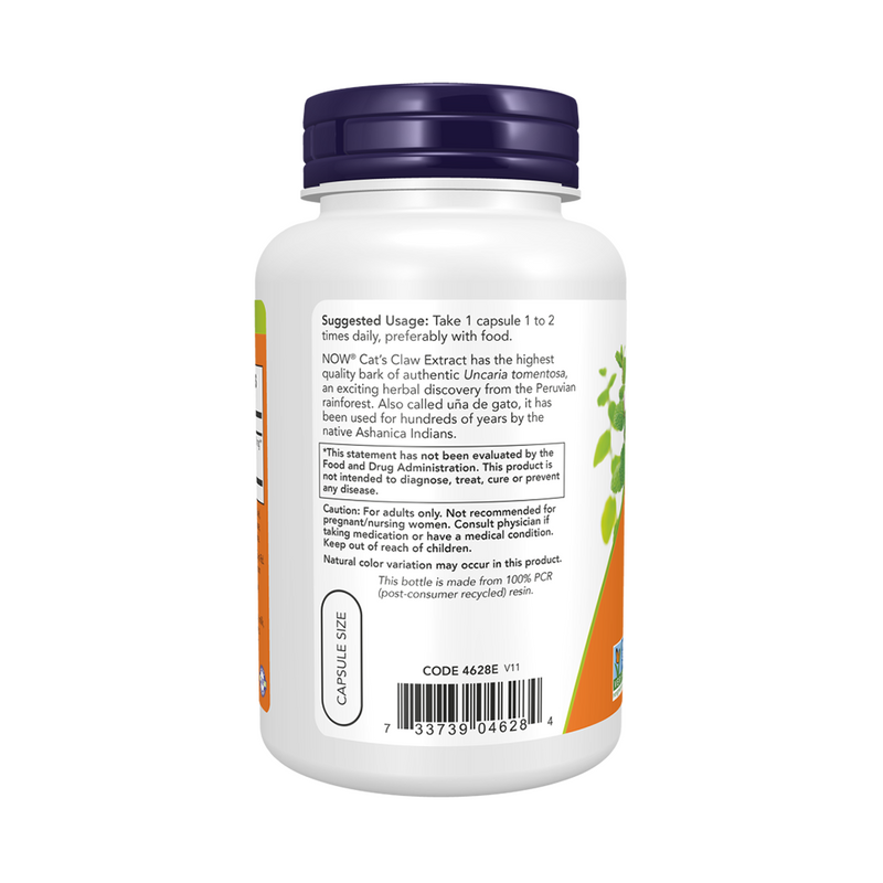 Now Foods CAT'S CLAW - extract 120 vegan capsules